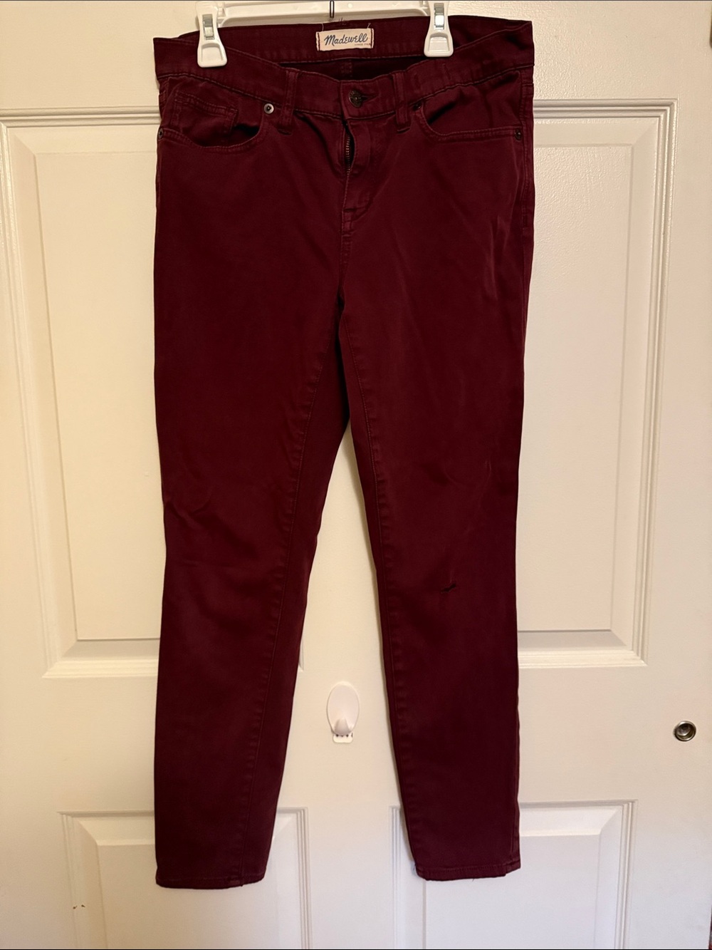 Madewell Women's Wine-Colored Skinny Jeans